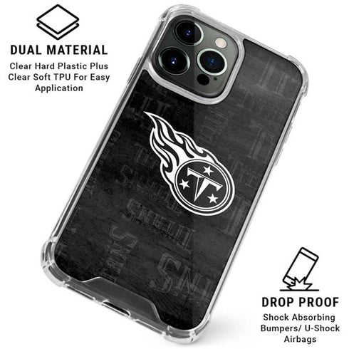 NFL Tennessee Titans Black & White iPhone 16 Pro Clear Case
